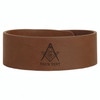 Custom Mason Symbol Masonic Sparse Freemason Lodge Gift Engraved Leatherette Cuff Wristband