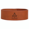 Custom Mason Symbol Masonic Sparse Freemason Lodge Gift Engraved Leatherette Cuff Wristband