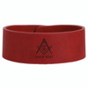 Custom Mason Symbol Masonic Sparse Freemason Lodge Gift Engraved Leatherette Cuff Wristband