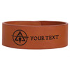 Custom Council The Cryptic Masonry Down Symbol Freemason Gift Engraved Leatherette Cuff Wristband
