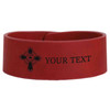 Custom Knights Templar Court of Honor Symbol Engraved Leatherette Cuff Wristband