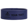 Custom Mason Symbol Faith Hope Charity Plus Engraved Leatherette Cuff Wristband
