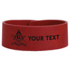 Custom Mason Symbol Faith Hope Charity Plus Engraved Leatherette Cuff Wristband