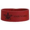 Custom Freemason Faith Hope Charity Ribbon Engraved Leatherette Cuff Wristband