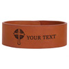Custom Knights Templar Eminent Commander Engraved Leatherette Cuff Wristband