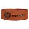 Custom Order of The Golden Circle Olive Engraved Leatherette Cuff Wristband