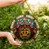 Women Freemason Order Of The Amaranth Symbol Freemason Red Stained Glass Suncatcher