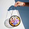 York Rite Symbols Freemason Mosaic Pattern Colorful Stained Glass Suncatcher