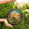 Mosaic Sky Masonic Past Master Symbol Colorful Stained Glass Suncatcher