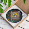 Masonic Symbol Freemasonry Sun Galaxy All Seeing Eye Colorful Stained Glass Suncatcher