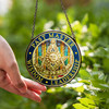 Masonic Past Master Circular Emblem Honor Room Colorful Stained Glass Suncatcher