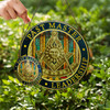Masonic Past Master Circular Emblem Honor Room Colorful Stained Glass Suncatcher