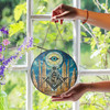 Masonic Stone Pillars And Arch All Seeing Eye Colorful Stained Glass Suncatcher