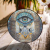Winged Masonic Stairways To All Seeing Eye Sky Stained Glass Suncatcher
