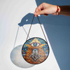 Masonic Symbol Stone Arch All Seeing Eye Colorful Stained Glass Suncatcher