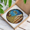 Masonic Past Master Symbo Stone Temple All Seeing Eye Stained Glass Suncatcher