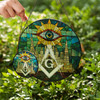 Masonic Symbol Sunburst Stone Structure All Seeing Eye Stained Glass Suncatcher