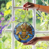 Masonic Symbol Stone Stairways All Seeing Eye Stained Glass Suncatcher