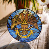 Masonic Symbol Stone Stairways All Seeing Eye Stained Glass Suncatcher