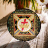 Knights Templar Crest Freemason Wall Tablet Moss Stained Glass Suncatcher