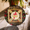 Knights Templar Crest Freemason Rose Wall Tablet Colorful Stained Glass Suncatcher