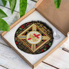 Knights Templar Crest Freemason Rose Wall Tablet Colorful Stained Glass Suncatcher