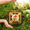 Knights Templar Crest Freemason Rose Wall Tablet Colorful Stained Glass Suncatcher