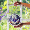 Moon Stone Obelisk Masonic Symbol Purple Night Glass Suncatcher