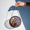 Freemason Night Stone Structure Cryptic Council Symbol Stained Glass Suncatcher