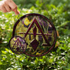 Freemason Night Stone Structure Cryptic Council Symbol Stained Glass Suncatcher