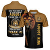 August King Lion My Scars Tell A Story Black Men's 3D Polo Shirt S-5XL