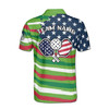 Customize Name Pickleball Player Olive Wreath USA Flag Green Colorful 3D Men's Polo Shirt S-5XL