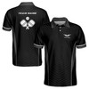 Customize Name Pickleball Paddle Wings Black White 3D Men's Polo Shirt S-5XL
