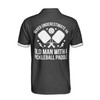 Pickleball Paddle Never Underestimate Old Black White 3D Men's Polo Shirt S-5XL