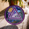 Moon Stone Arch Cryptic Council Symbol Purple Masonic Suncatcher
