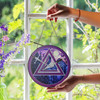Night Stone Arch Cryptic Council Symbol Purple Glass Suncatcher