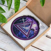 Night Stone Arch Cryptic Council Symbol Purple Glass Suncatcher