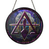 Night Archway Cryptic Council Symbol Purple Stained Glass Suncatcher