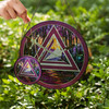 Sunset Forest Cryptic Council Symbol Yellow Purple Glass Suncatcher