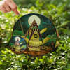 Cryptic Council Symbol Freemason Night Stone Tablet Colorful Stained Glass Suncatcher