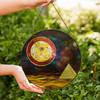 Shriners Circle Emblem Freemason Moon Desert Pyramid Sand Blue Stained Glass Suncatcher