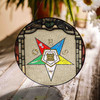 Order Of The Eastern Star Symbol Freemason Wall Tablet Beige Stained Glass Suncatcher