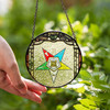 Order Of The Eastern Star Symbol Freemason Wall Tablet Beige Stained Glass Suncatcher
