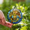 Tree Branches Sun Wings Down Rite Of Scottish 32 Degree Stained Glass Suncatcher