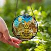 Stone Temple Wings Down Rite Of Scottish 32 Degree Stained Glass Suncatcher