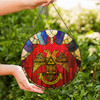 Wings Down Scottish Rite 33 Degree, Red Stained Glass Suncatcher