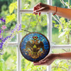 Sky Wings Down Rite Of Scottish 33 Degree Of Freemasonry Blue Stained Glass Suncatcher
