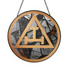 Royal Arch York Rite Freemason Mosaic Pattern Stained Glass Suncatcher