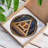 Royal Arch Symbol Freemason Throne Room Colorful Stained Glass Suncatcher