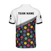 Custom Name Pickleball Colorful Balls White Black 3D Men's Polo Shirt S-5XL